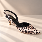 Feathered Embellished Stiletto Slipper