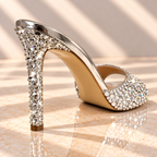 Feathered Embellished Stiletto Slipper