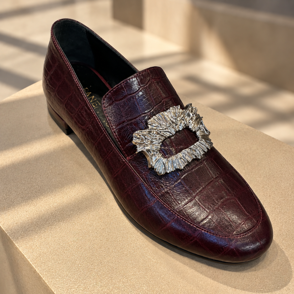 Bordo Krokodil Loafer