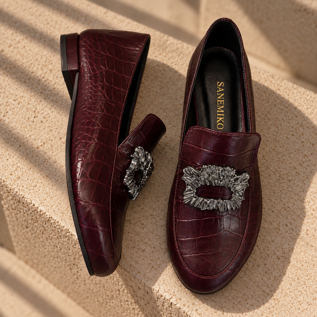 Bordo Krokodil Loafer