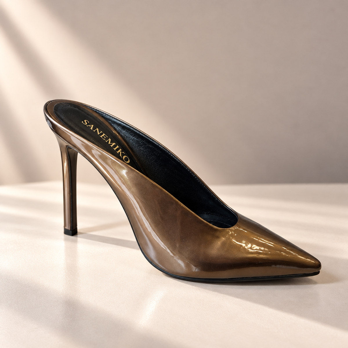 Feathered Embellished Stiletto Slipper