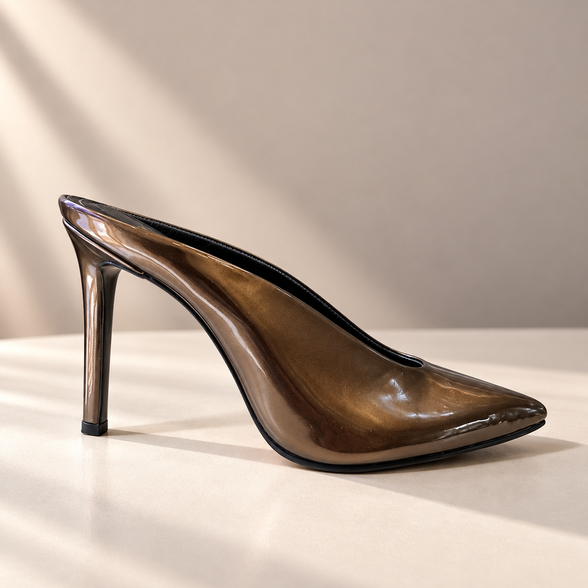Feathered Embellished Stiletto Slipper