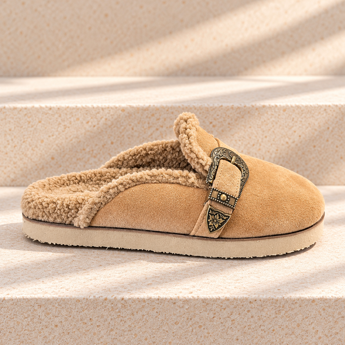 Feathered Embellished Stiletto Slipper