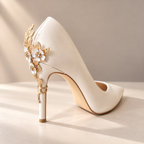 Feathered Embellished Stiletto Slipper
