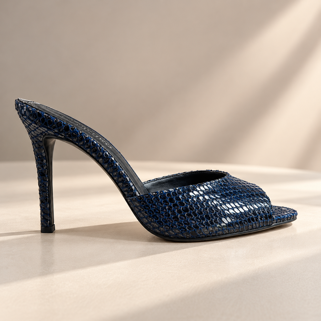 Feathered Embellished Stiletto Slipper