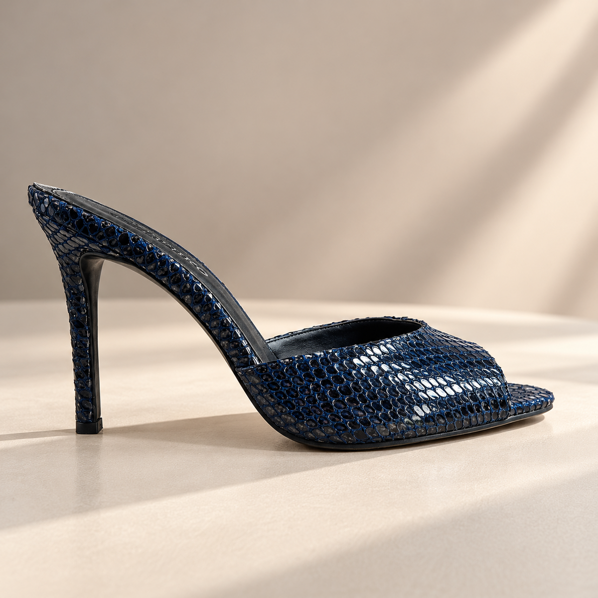 Feathered Embellished Stiletto Slipper