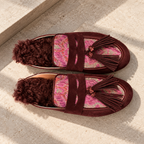 Bordo Kürklü Terlik