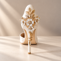 Feathered Embellished Stiletto Slipper