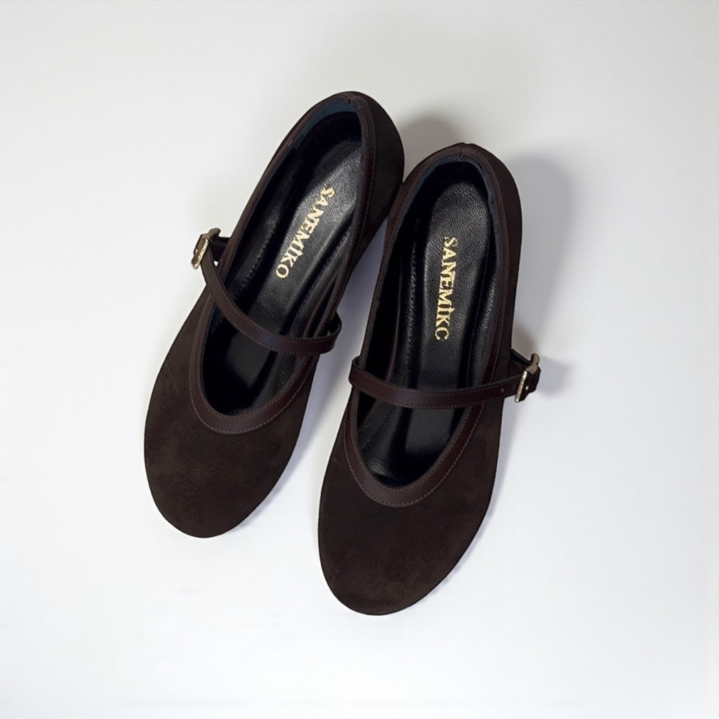Suede ballet flats